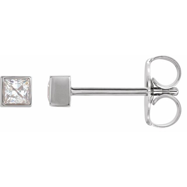 8 CTW Lab-Grown Diamond Bezel-Set Earrings