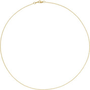 14K Yellow 1 mm Cable 16" Chain