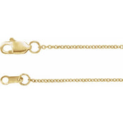 18K Yellow 1 mm Cable 16" Chain