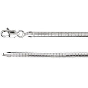 Sterling Silver 3 mm Omega 16" Chain