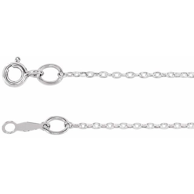 Sterling Silver 1.1 mm Cable 18" Chain