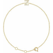 14K Yellow .06 CTW Natural Diamond Initial Z 6-7" Bracelet