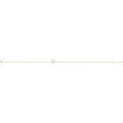14K Yellow .04 CTW Natural Diamond Initial Y 6-7" Bracelet