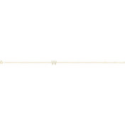 14K Yellow .07 CTW Natural Diamond Initial W 6-7" Bracelet