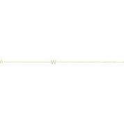 14K Yellow .07 CTW Natural Diamond Initial W 6-7" Bracelet