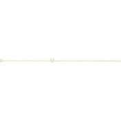 14K Yellow .05 CTW Natural Diamond Initial V 6-7" Bracelet