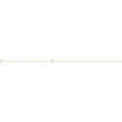 14K Yellow .05 CTW Natural Diamond Initial V 6-7" Bracelet