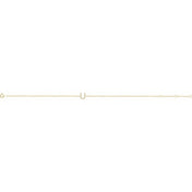 14K Yellow .05 CTW Natural Diamond Initial U 6-7" Bracelet