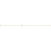 14K Yellow .05 CTW Natural Diamond Initial U 6-7" Bracelet
