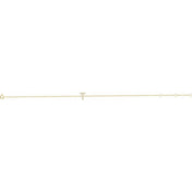 14K Yellow .05 CTW Natural Diamond Initial T 6-7" Bracelet