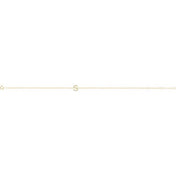 14K Yellow .05 CTW Natural Diamond Initial S 6-7" Bracelet