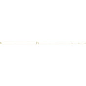 14K Yellow .06 CTW Natural Diamond Initial R 6-7" Bracelet
