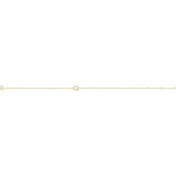 14K Yellow .07 CTW Natural Diamond Initial Q 6-7" Bracelet