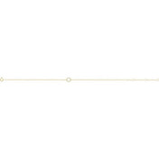 14K Yellow .06 CTW Natural Diamond Initial O 6-7" Bracelet