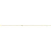 14K Yellow .06 CTW Natural Diamond Initial O 6-7" Bracelet