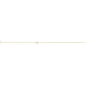 14K Yellow .06 CTW Natural Diamond Initial N 6-7" Bracelet
