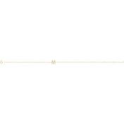 14K Yellow .07 CTW Natural Diamond Initial M 6-7" Bracelet
