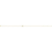 14K Yellow .05 CTW Natural Diamond Initial K 6-7" Bracelet