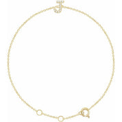 14K Yellow .05 CTW Natural Diamond Initial J 6-7" Bracelet