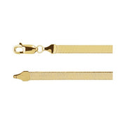 14K Yellow 3.8 mm Flexible Herringbone 18" Chain