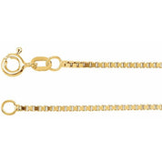 14K Yellow 1.3 mm Diamond-Cut Box 24" Chain