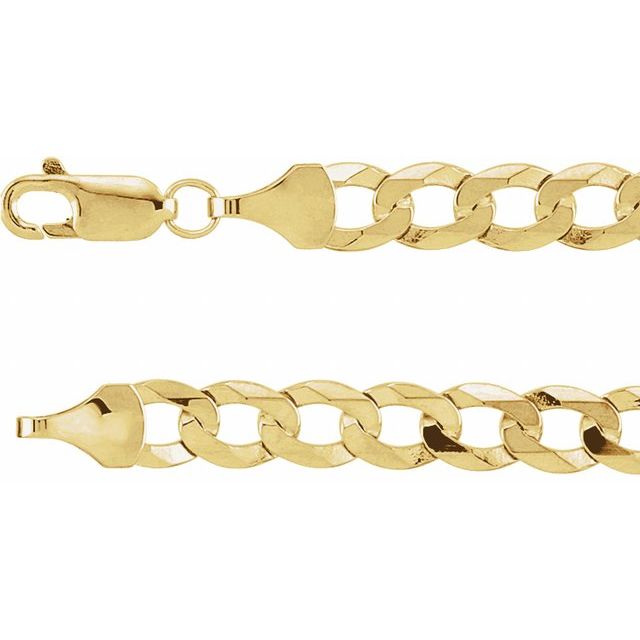14K Yellow 5.8 mm Curb 24" Chain
