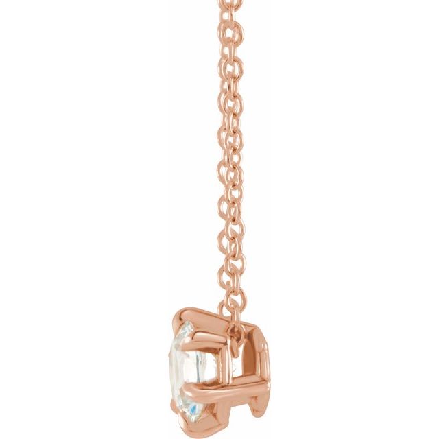 8 CT Lab-Grown Diamond Solitaire 16-18" Necklace