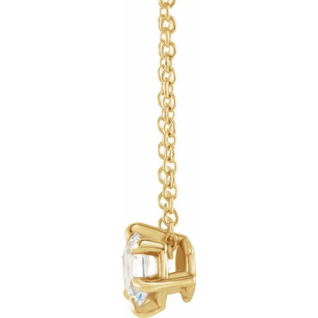 8 CT Lab-Grown Diamond Solitaire 16-18" Necklace