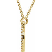 14K Lab-Grown Diamond Circle Necklace with 1/8 to 1/5 CTW, 16" Length