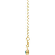 14K Yellow Natural Aquamarine Bezel-Set 16" Necklace