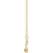 14K Yellow Natural Blue Sapphire Bezel-Set 18" Necklace
