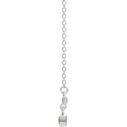 Sterling Silver Natural Citrine Bezel-Set 16" Necklace