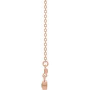14K Rose Natural Peridot Bezel-Set 16" Necklace