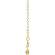 14K Yellow Natural White Sapphire Bezel-Set 16" Necklace
