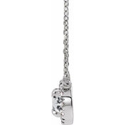 14K White 1/2 CTW Lab-Grown Diamond French-Set 16-18" Necklace