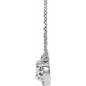 14K White 1/2 CTW Lab-Grown Diamond French-Set 16-18" Necklace