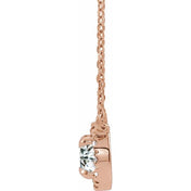 14K Rose 1/2 CTW Lab-Grown Diamond French-Set 16-18" Necklace