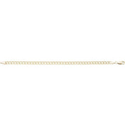 14K Yellow 4 mm Curb Charm 7" Chain