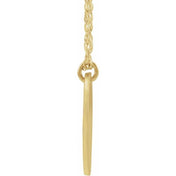 14K Yellow Personalized Couples Natural Diamond Initial 18" Necklace