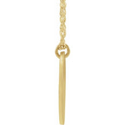 10K Personalized Couples Natural Diamond Initial 18" Necklace