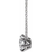 14K Gold Lab-Grown Diamond 6-Prong Claw Necklace Center