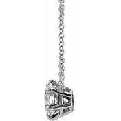 14K Gold Lab-Grown Diamond 6-Prong Claw Necklace Center