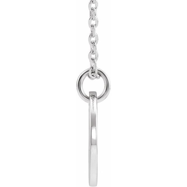 14K White Initial A 16-18" Necklace