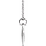 14K White Initial B 16-18" Necklace