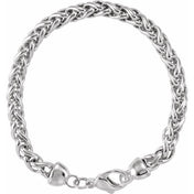 Sterling Silver Wheat 7" Chain