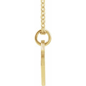 14K Yellow Gold Initial Necklace with 16-18" Adjustable Chain