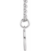 Sterling Silver Initial P Dangle 16" Necklace