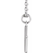 Sterling Silver Initial U Dangle 16" Necklace