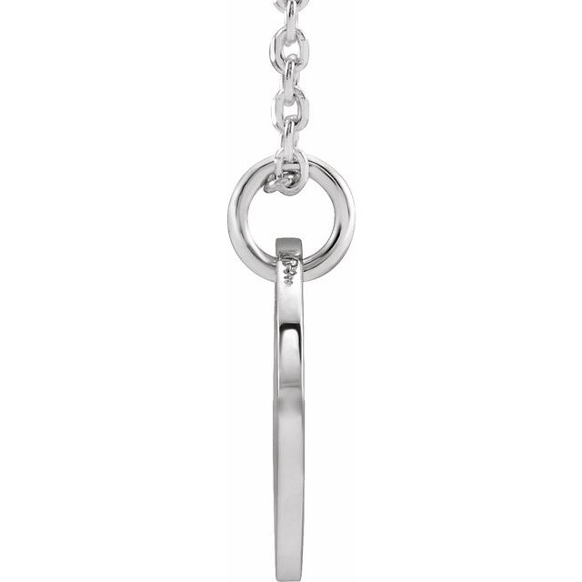 14K White Initial G 16-18" Necklace