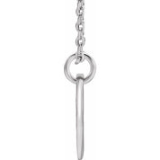 14K White Initial H 16-18" Necklace